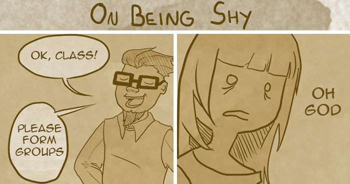 I’m An Incredibly Shy Person So I Made These 8 Comics To Show What It’s Like