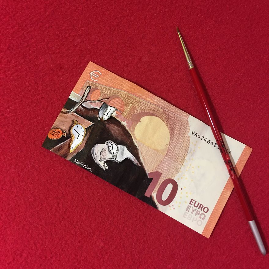 Mari Roldán The Young Artist Who Paints On Money