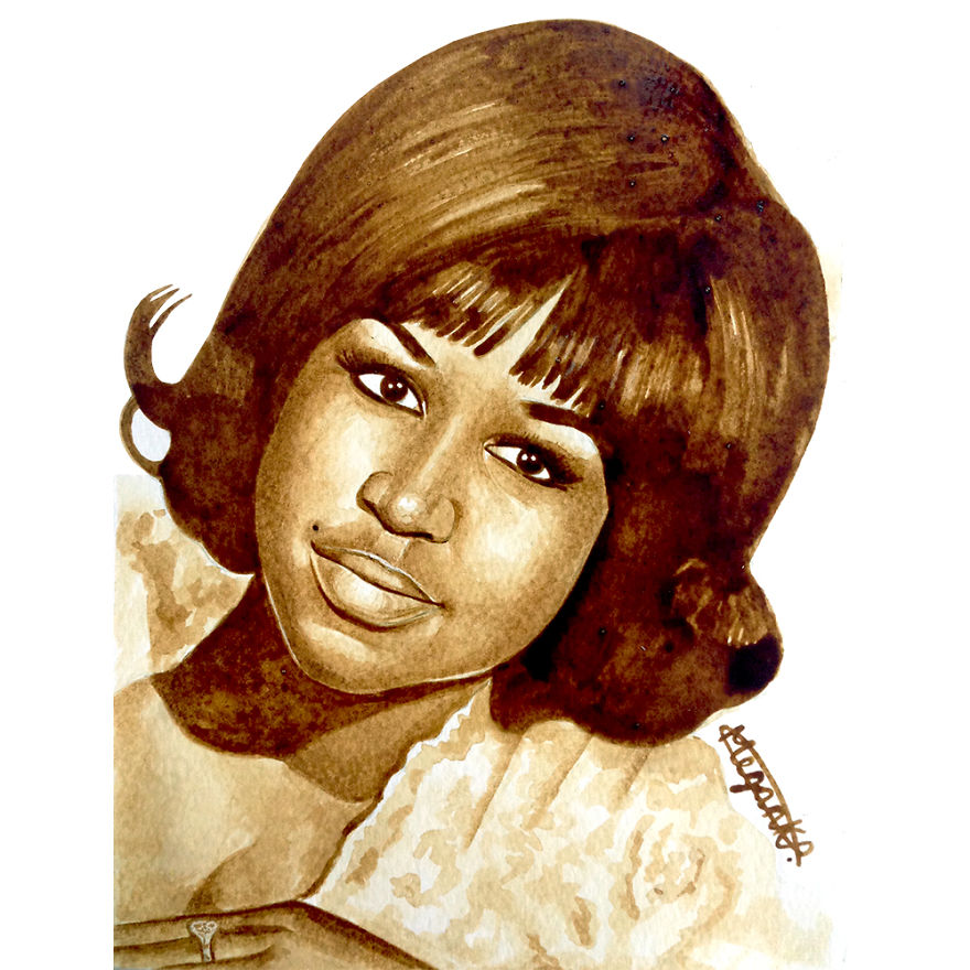 I Paint People And Animal Portraits Using Coffee