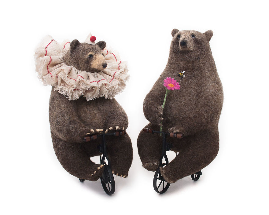 Needle Felted Bears