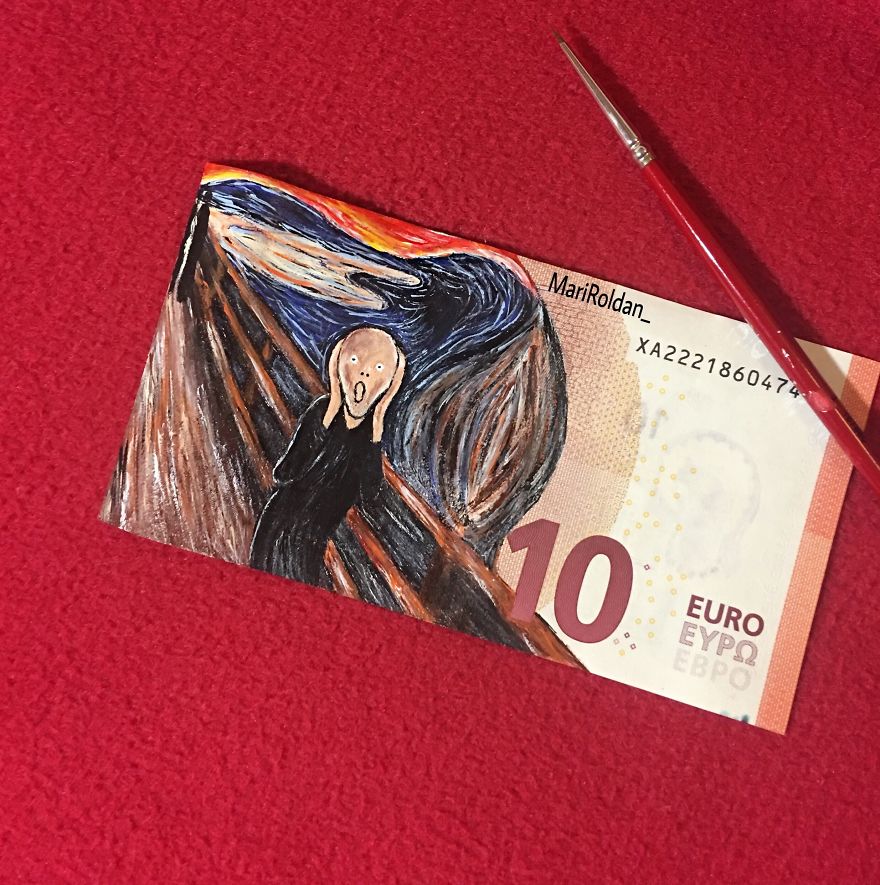 Mari Roldán The Young Artist Who Paints On Money
