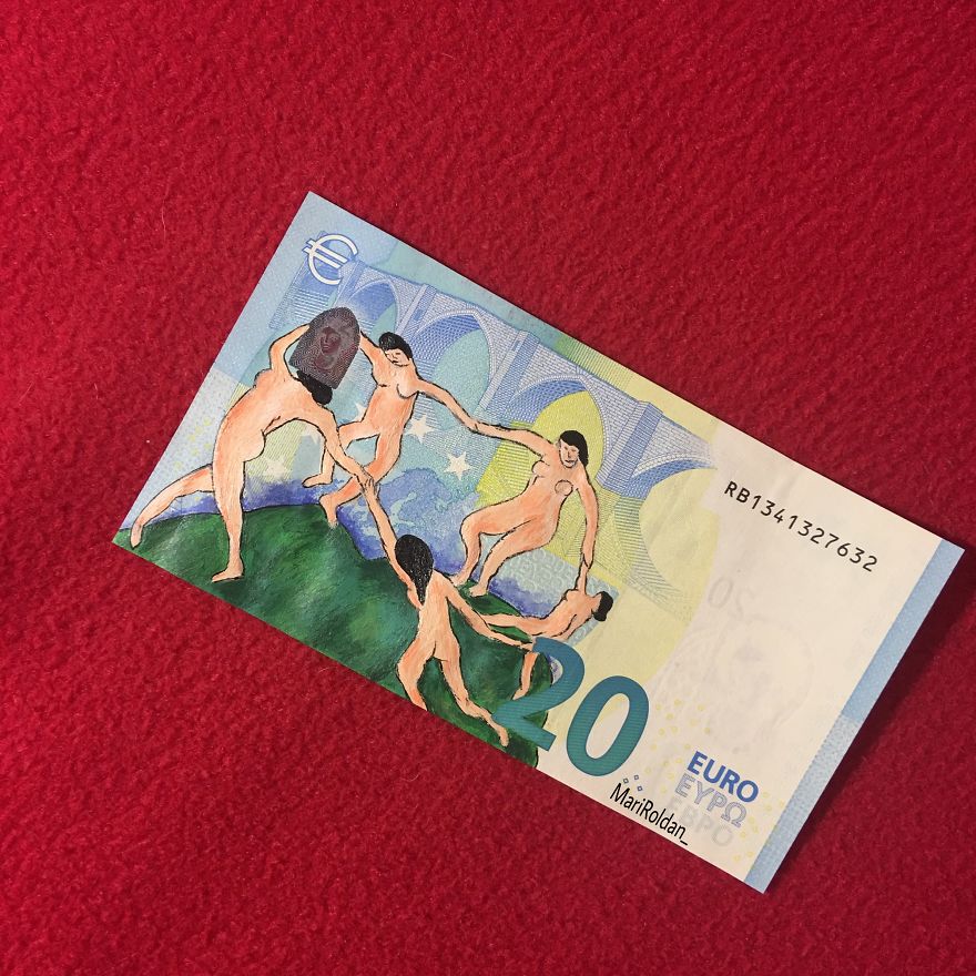 Mari Roldán The Young Artist Who Paints On Money