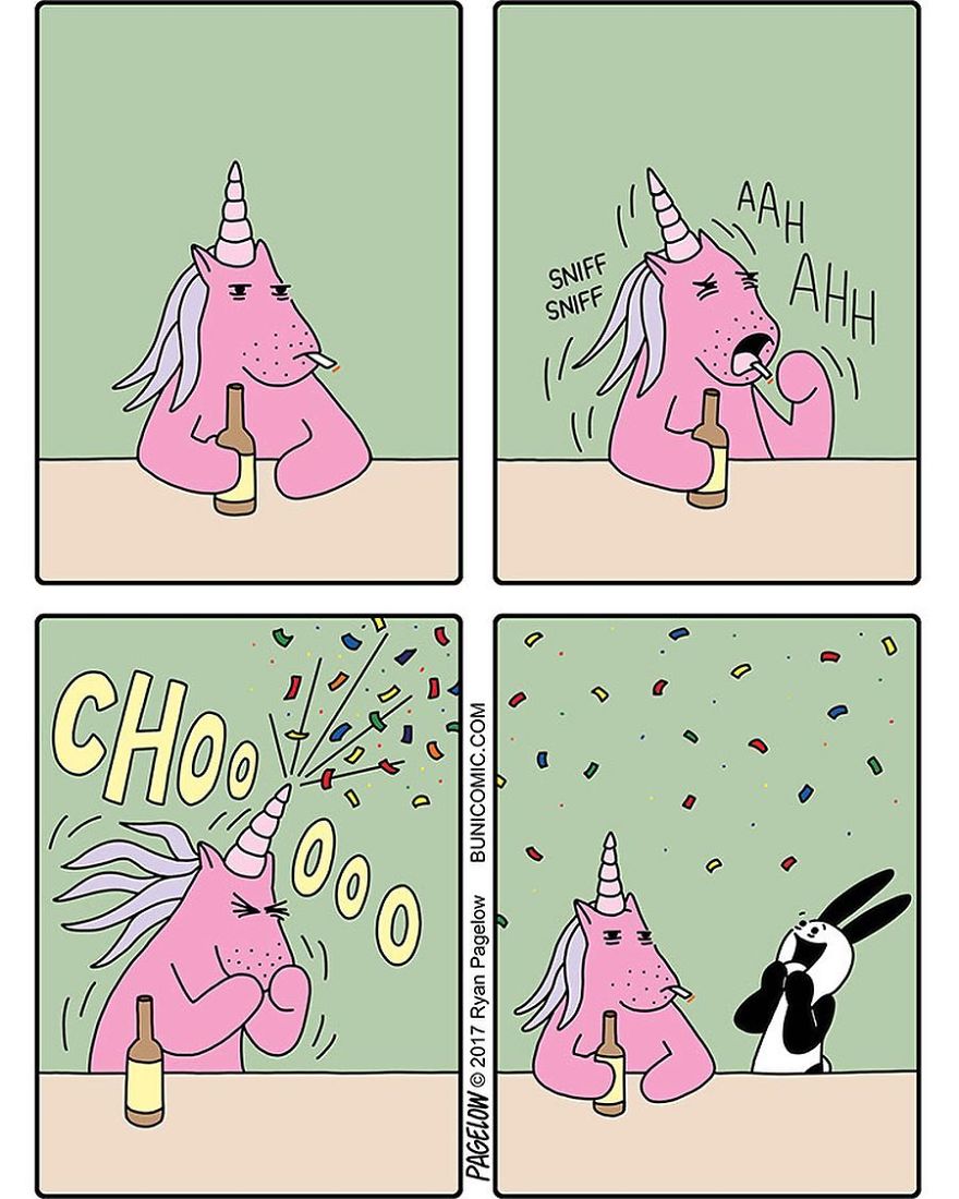 Cartoonist Puts A Cute Bunny In Dark Situations, And We Can't Get Enough