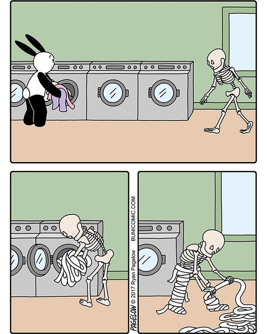 Cartoonist Puts A Cute Bunny In Dark Situations, And We Can't Get Enough