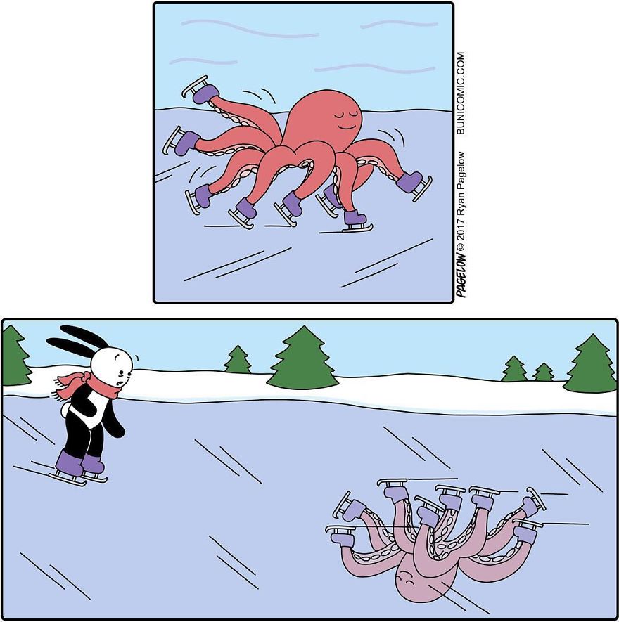 Cartoonist Puts A Cute Bunny In Dark Situations, And We Can't Get Enough