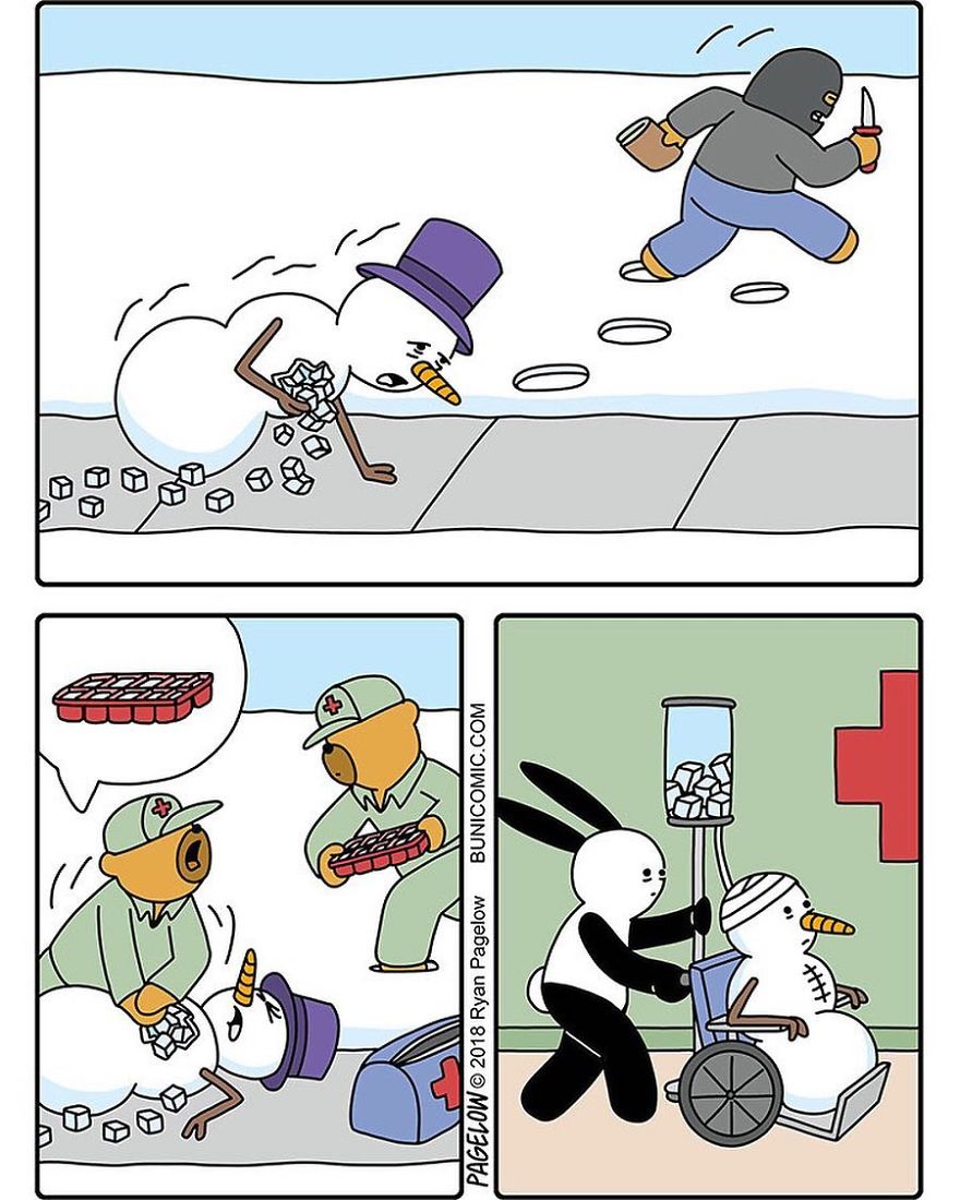 Cartoonist Puts A Cute Bunny In Dark Situations, And We Can't Get Enough