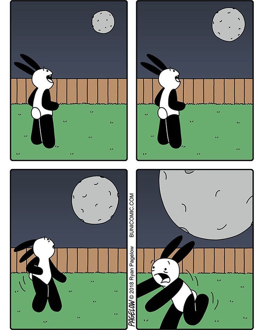 Cartoonist Puts A Cute Bunny In Dark Situations, And We Can't Get Enough