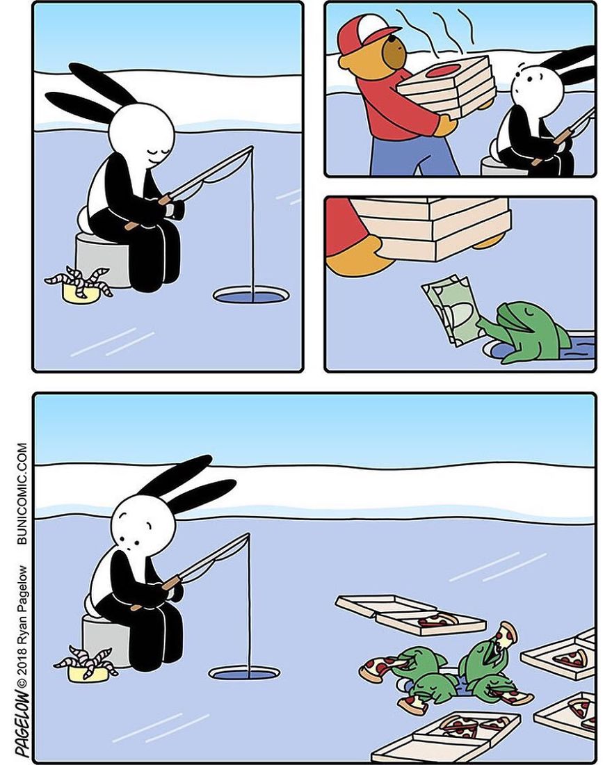 Cartoonist Puts A Cute Bunny In Dark Situations, And We Can't Get Enough