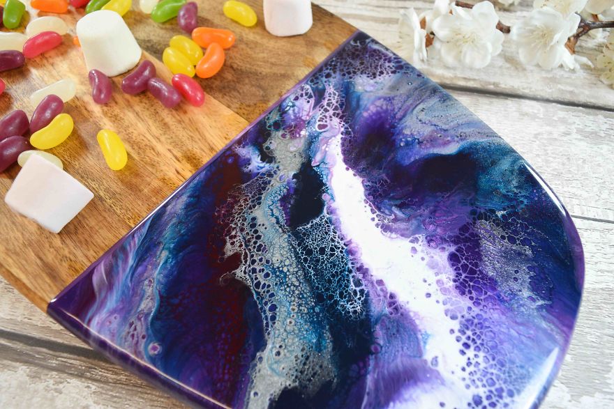I Decorate Chopping Boards With Resin Art Inspired By Seascapes And Landscapes