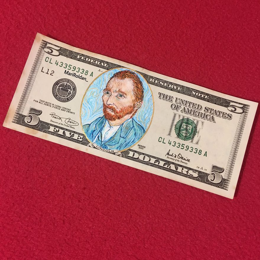 Mari Roldán The Young Artist Who Paints On Money