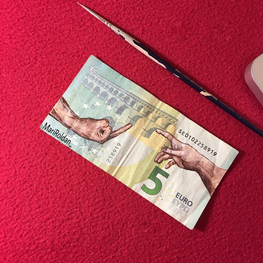 Mari Roldán The Young Artist Who Paints On Money