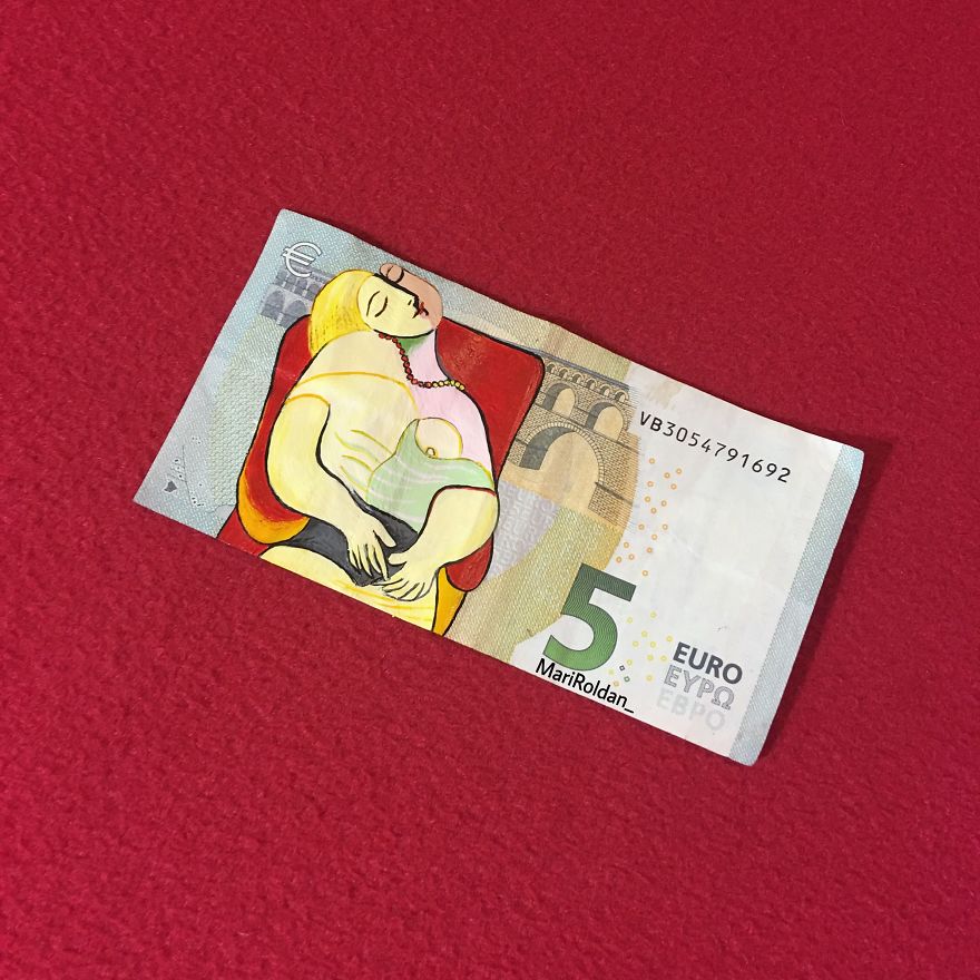 Mari Roldán The Young Artist Who Paints On Money