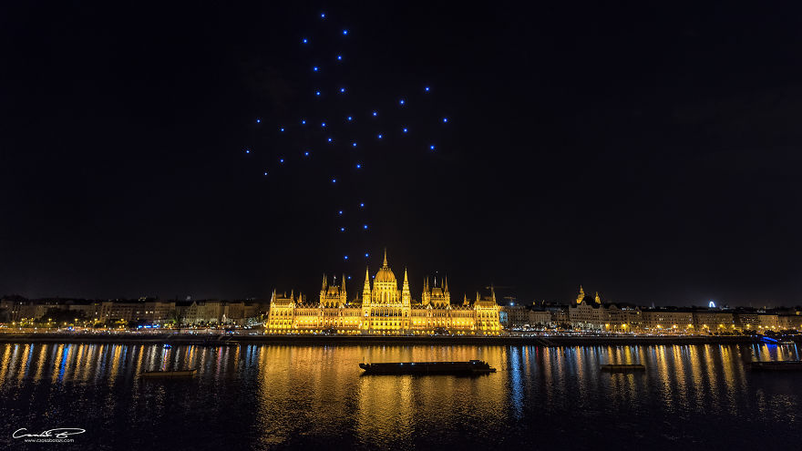 Fireworks Over The Parliament Of Hungary 2018