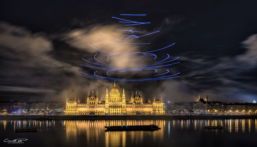 Fireworks Over The Parliament Of Hungary 2018