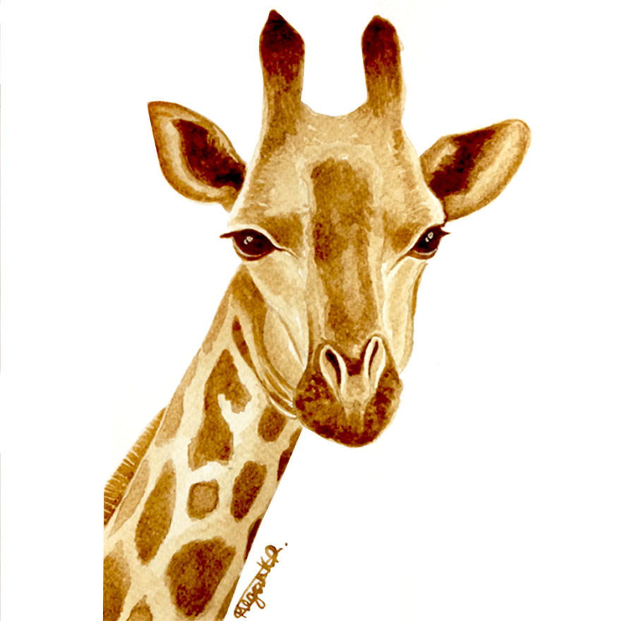 I Paint People And Animal Portraits Using Coffee I Paint People And Animal Portraits Using Coffee