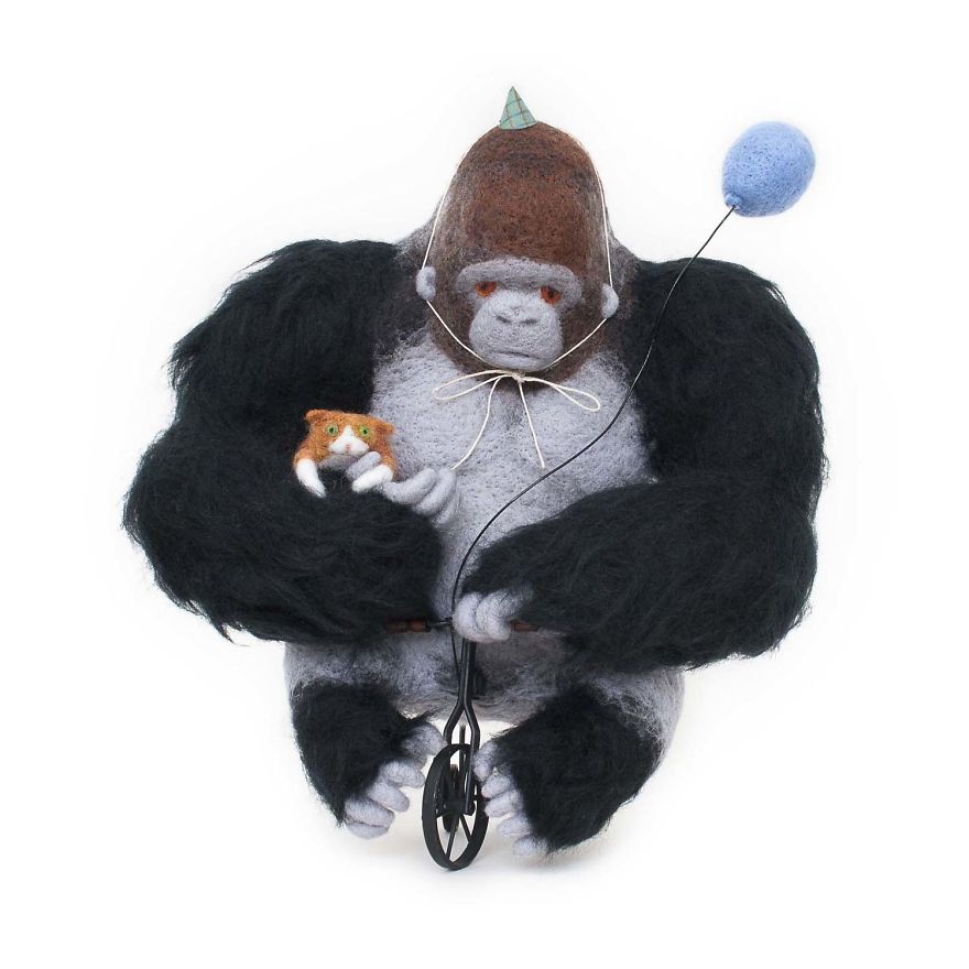 Needle Felted Gorilla