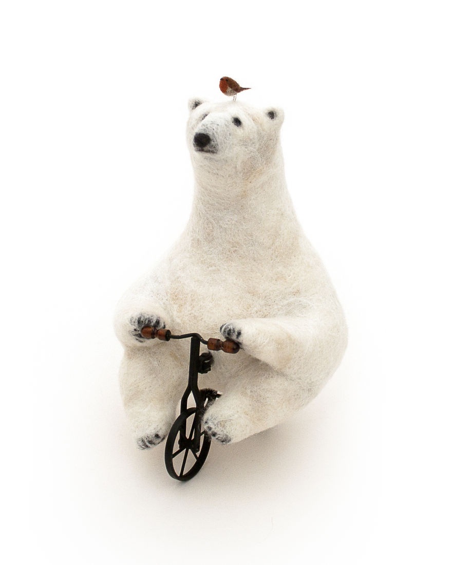 Needle Felted Polar Bear