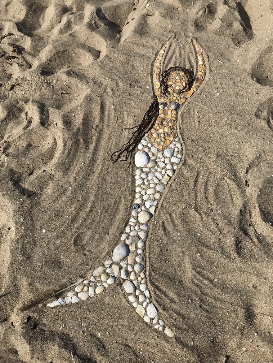 I Make Temporary Mosaic Beach Art (Part 3) I Make Temporary Mosaic Beach Art (Part 3)