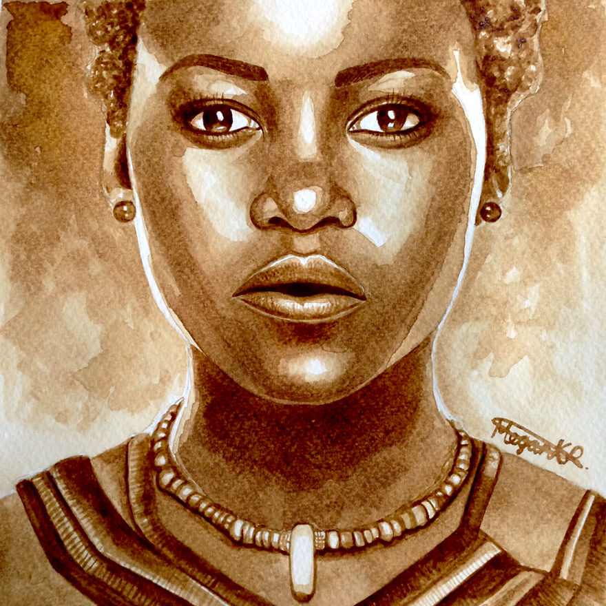 I Paint People And Animal Portraits Using Coffee I Paint People And Animal Portraits Using Coffee