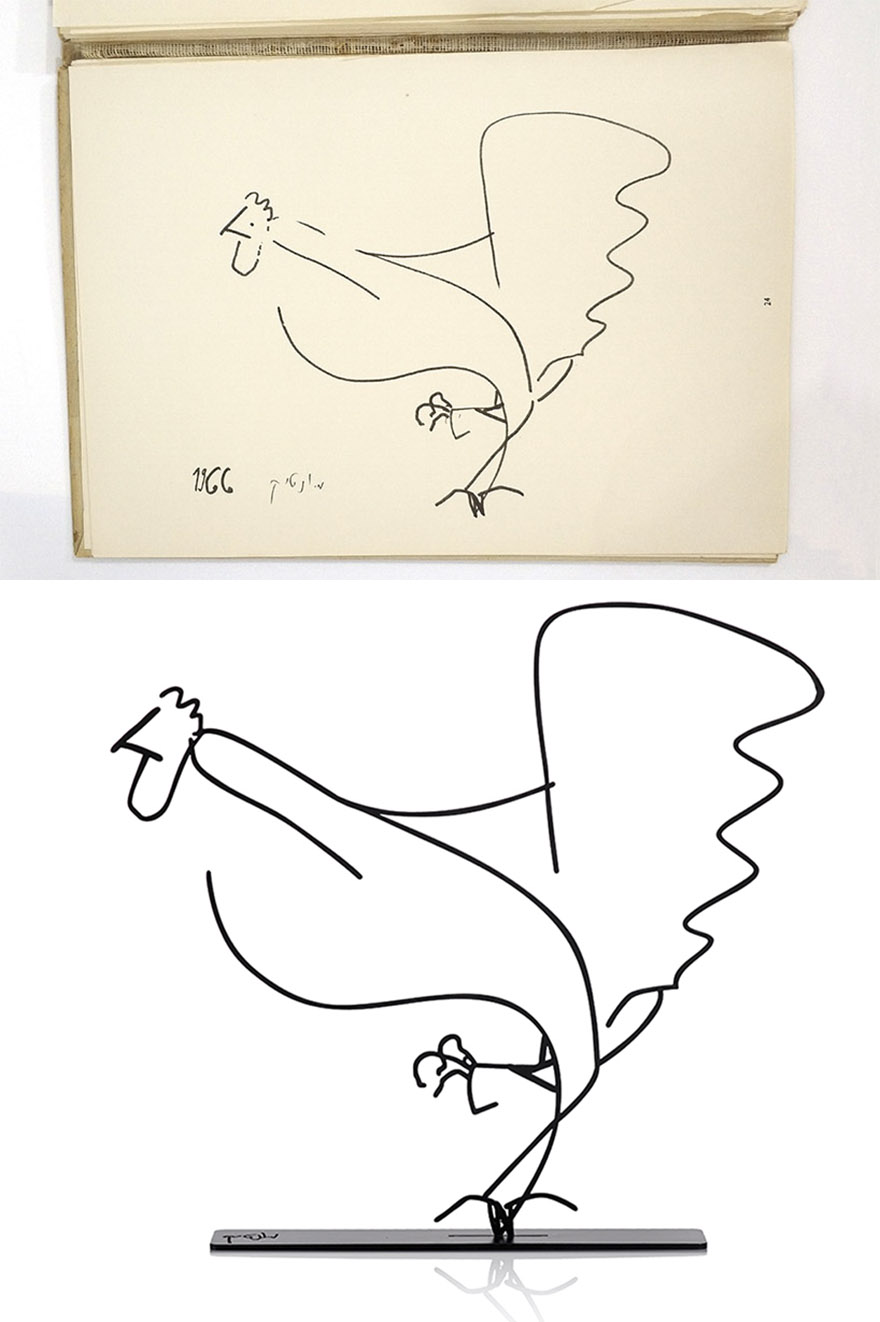 I Found A 50-Year-Old Book With Animal Illustrations, And Turned Them Into Minimalist Sculptures I Found A 50-Year-Old Book With Animal Illustrations, And Turned Them Into Minimalist Sculptures