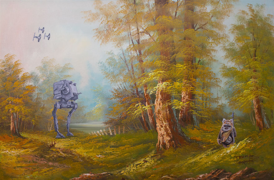 I Take Unwanted Thrift Store Art And Add A Touch Of Whimsy And Pop Culture