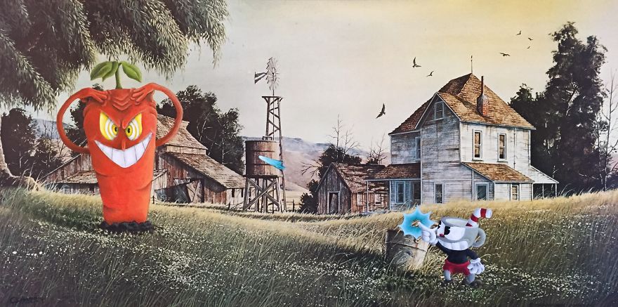 I Take Unwanted Thrift Store Art And Add A Touch Of Whimsy And Pop Culture