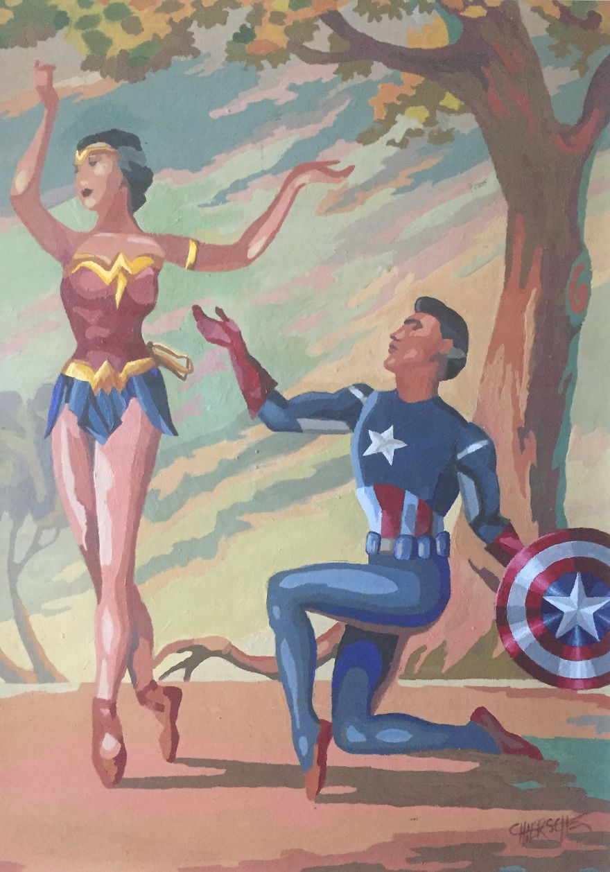 I Take Unwanted Thrift Store Art And Add A Touch Of Whimsy And Pop Culture