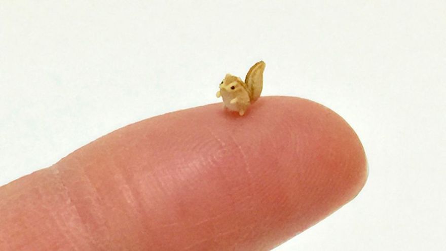 Japanese Artist Kakuho Fujii Creates Tiniest Animal Sculptures