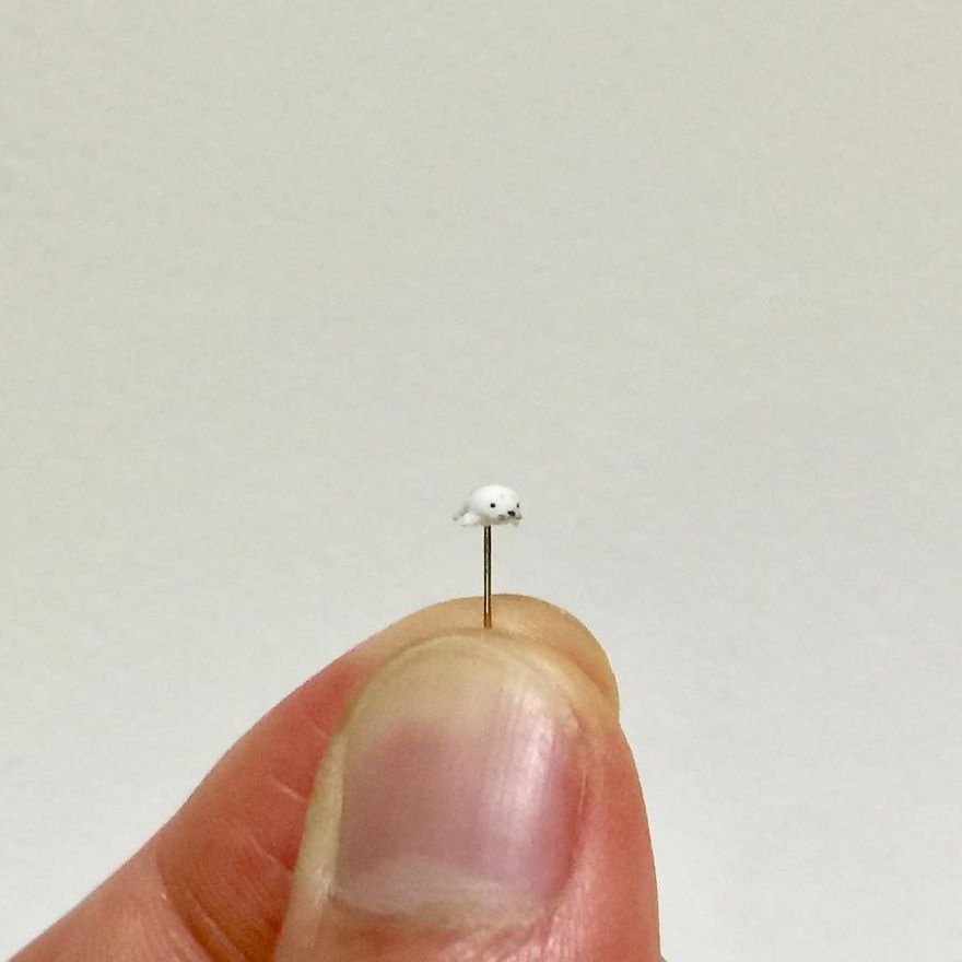 Japanese Artist Kakuho Fujii Creates Tiniest Animal Sculptures