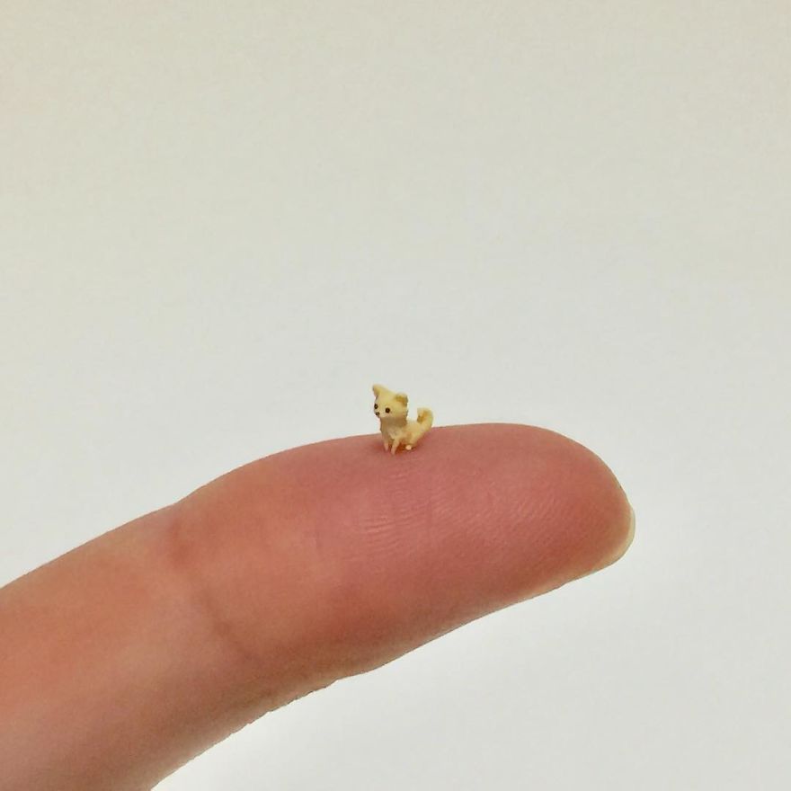 Japanese Artist Kakuho Fujii Creates Tiniest Animal Sculptures