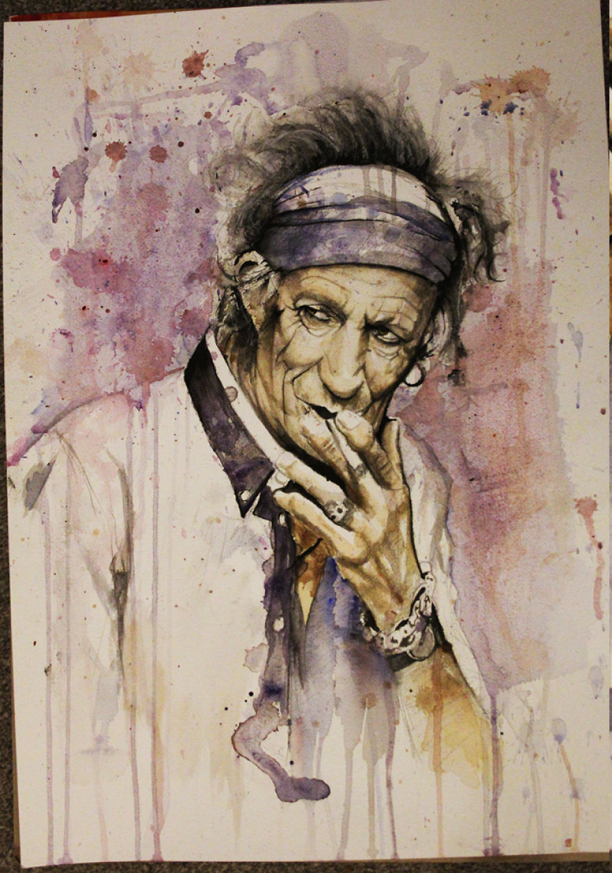 3D Insect Paintings And Watercolors Of Music Icons I've Produced Over The Years