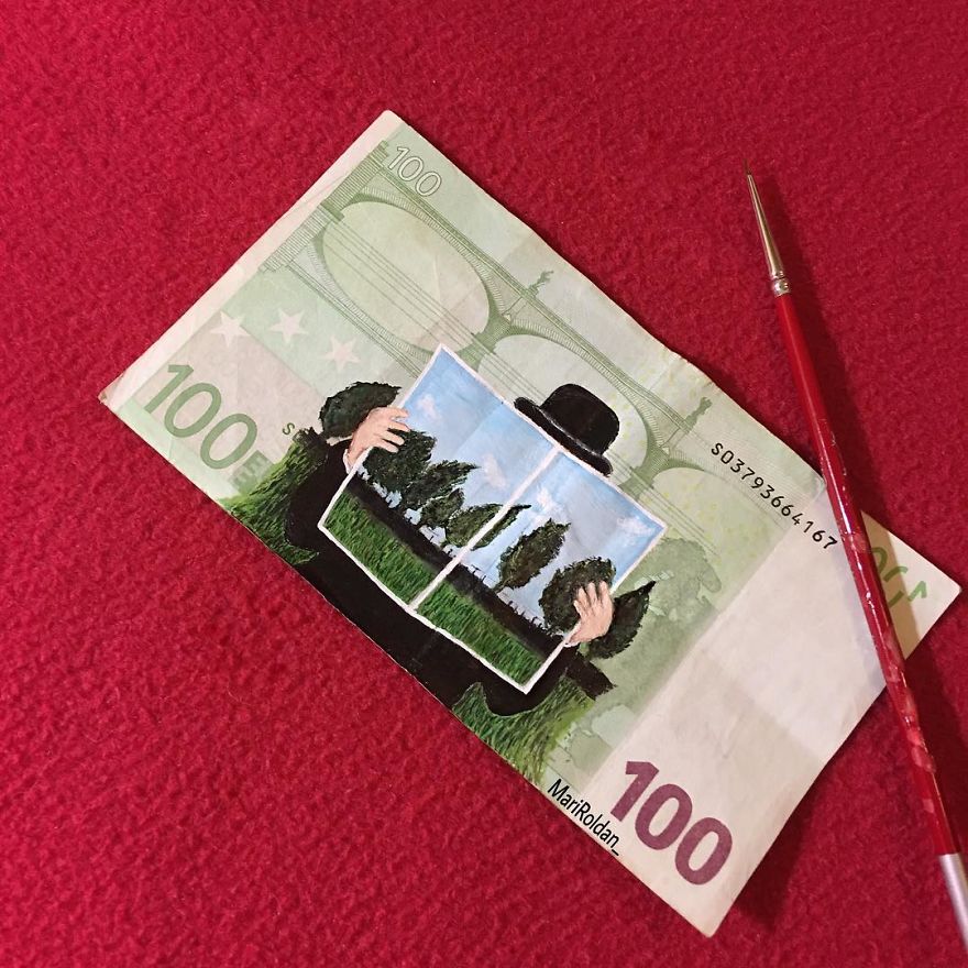 Mari Roldán The Young Artist Who Paints On Money