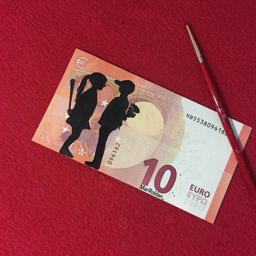 Mari Roldán The Young Artist Who Paints On Money
