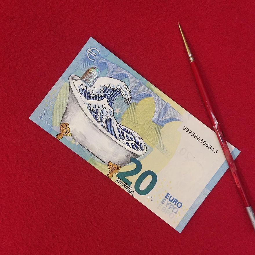 Mari Roldán The Young Artist Who Paints On Money