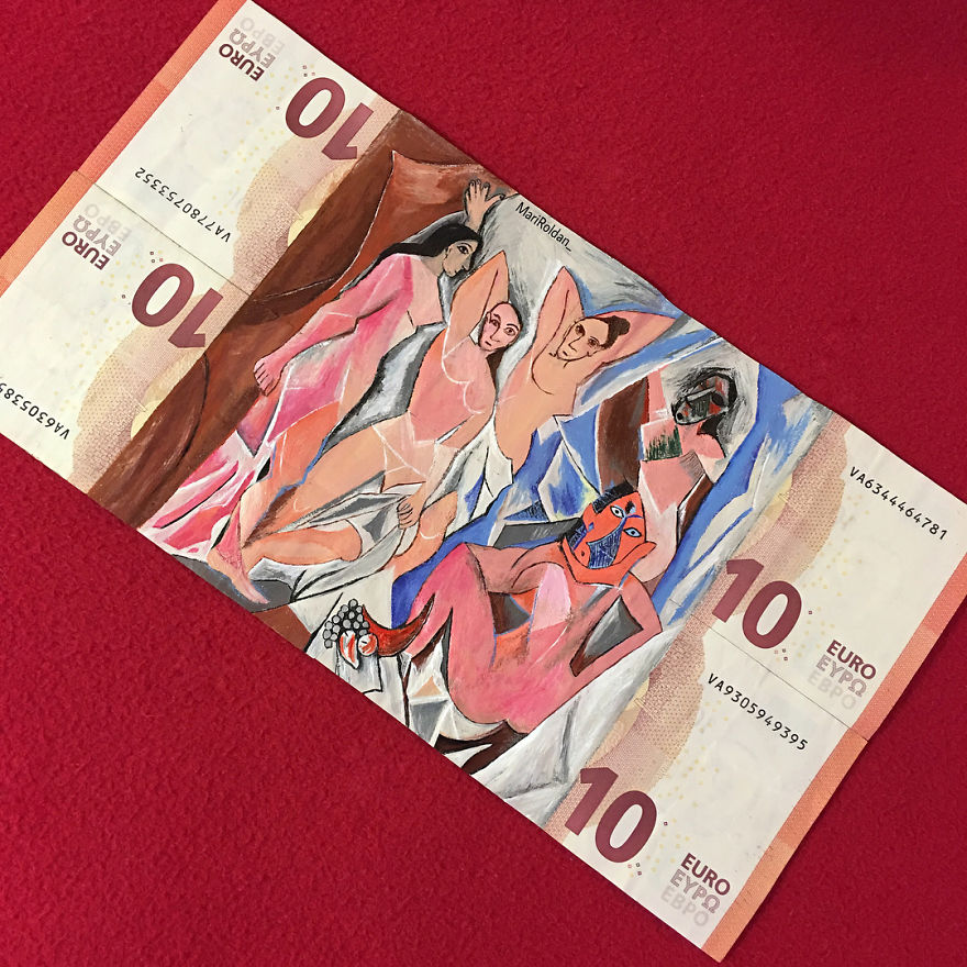 Mari Roldán The Young Artist Who Paints On Money