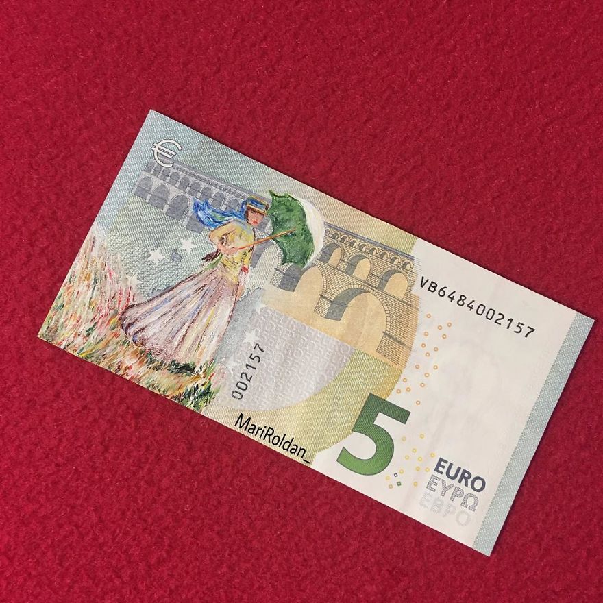 Mari Roldán The Young Artist Who Paints On Money