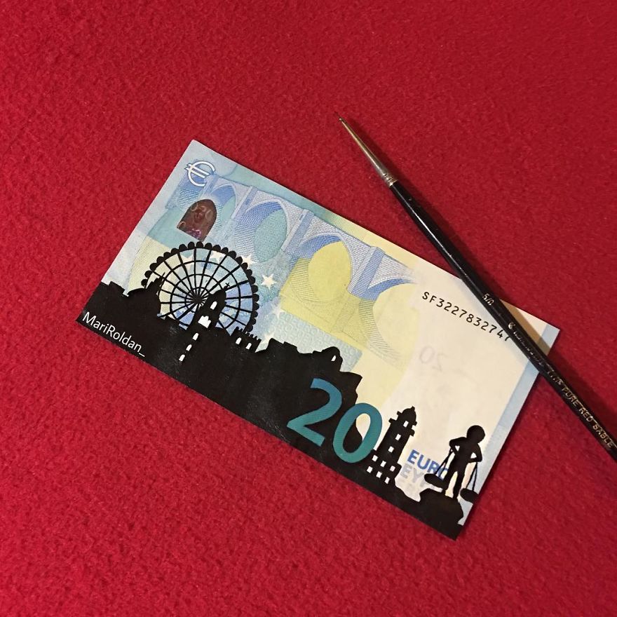 Mari Roldán The Young Artist Who Paints On Money