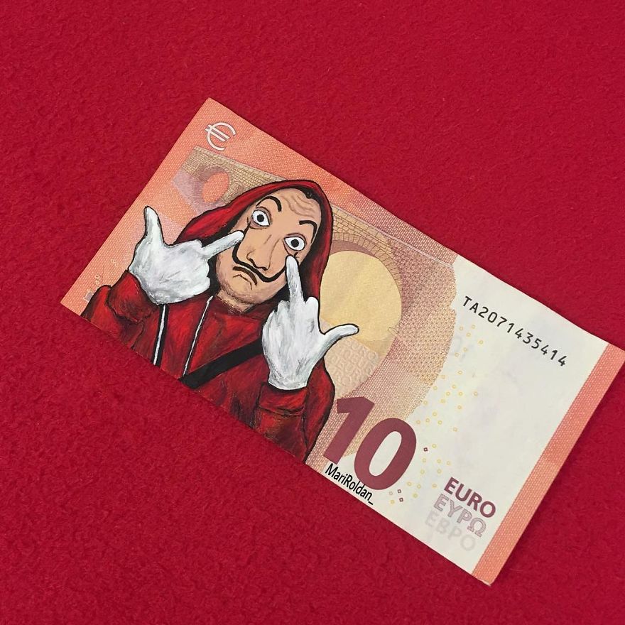 Mari Roldán The Young Artist Who Paints On Money