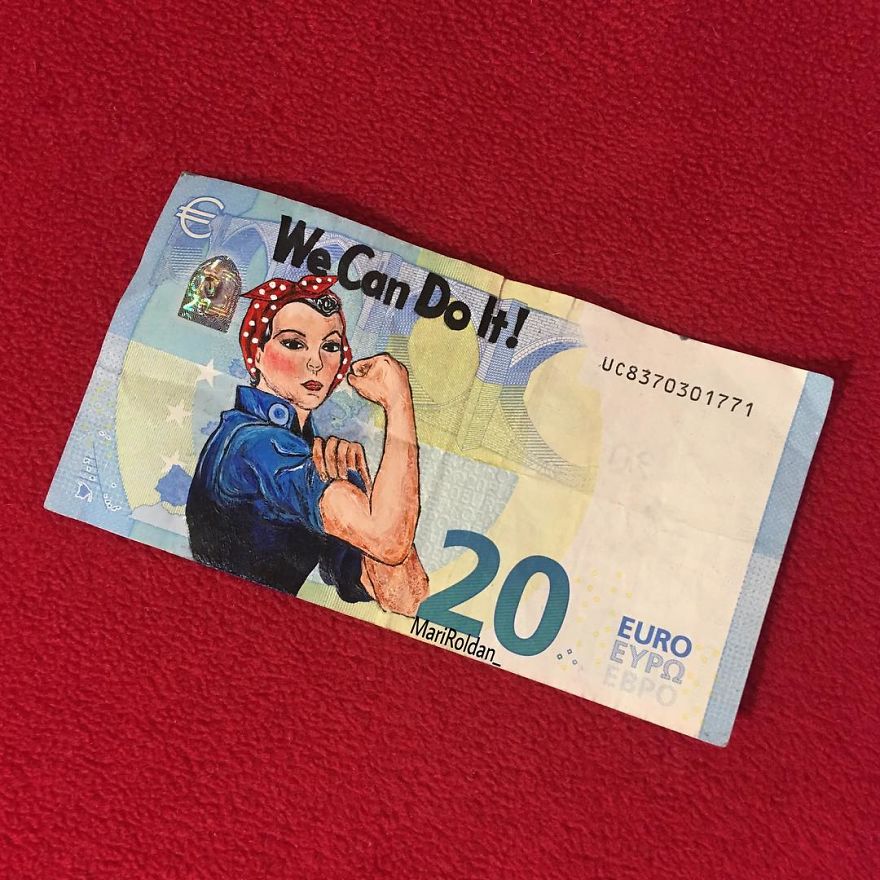 Mari Roldán The Young Artist Who Paints On Money