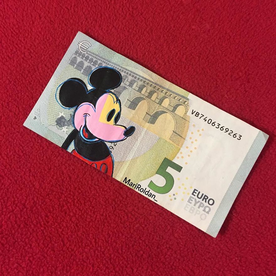 Mari Roldán The Young Artist Who Paints On Money