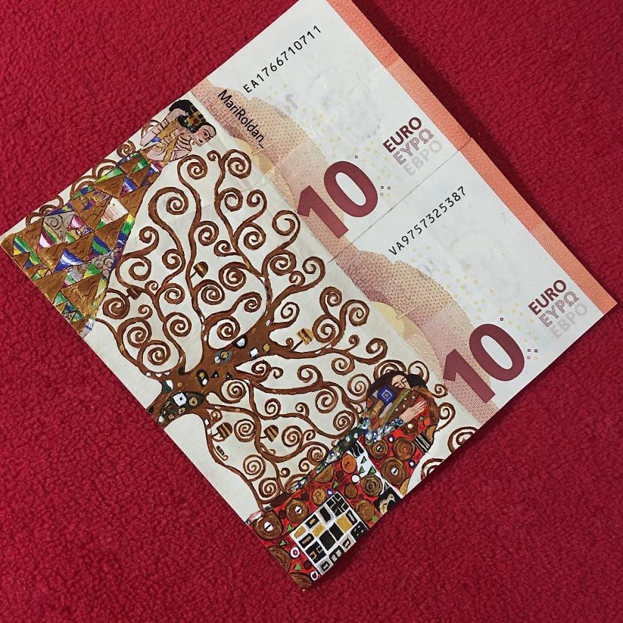 Mari Roldán The Young Artist Who Paints On Money