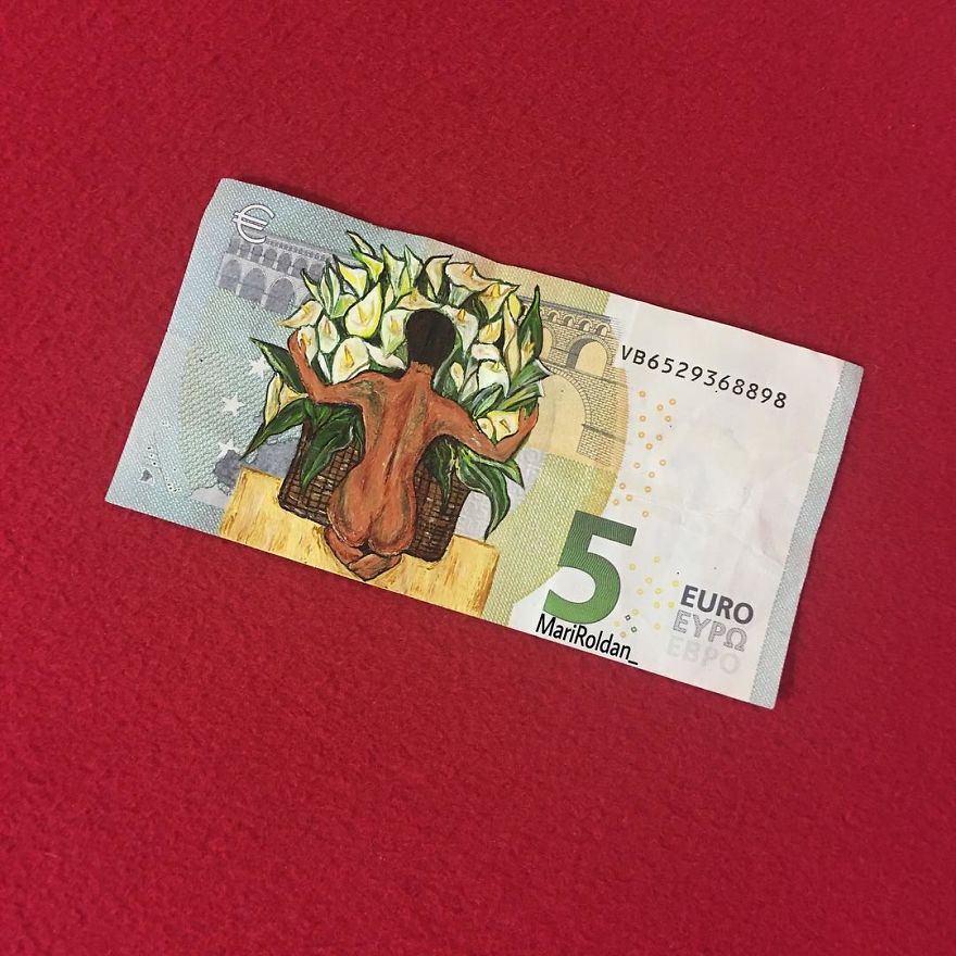 Mari Roldán The Young Artist Who Paints On Money