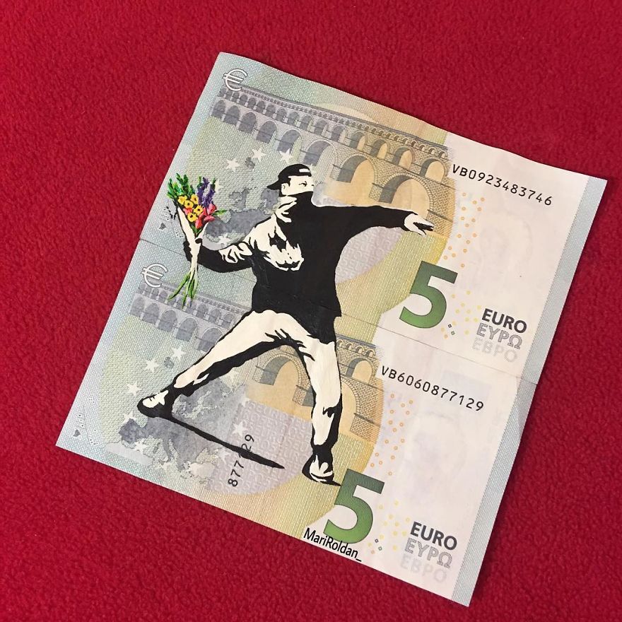 Mari Roldán The Young Artist Who Paints On Money