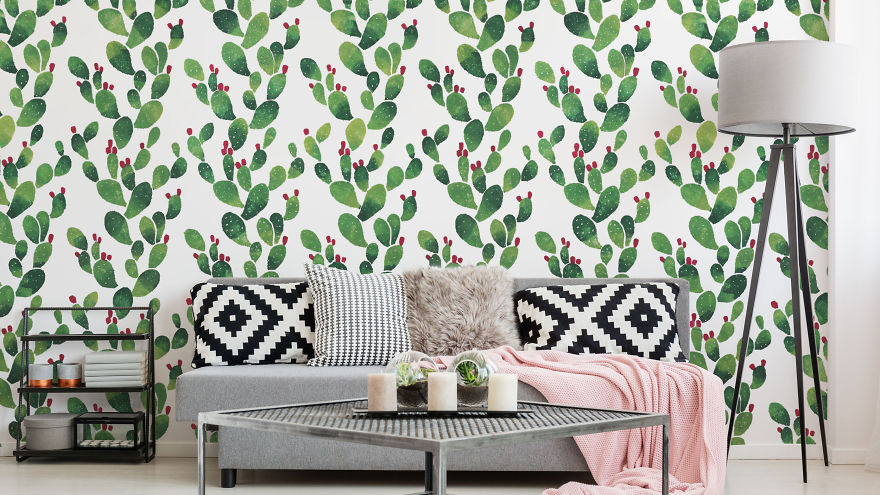 We Turned A Boring Wall Into An Instagrammable Cactus Paradise Using A Stencil We Turned A Boring Wall Into An Instagrammable Cactus Paradise Using A Stencil