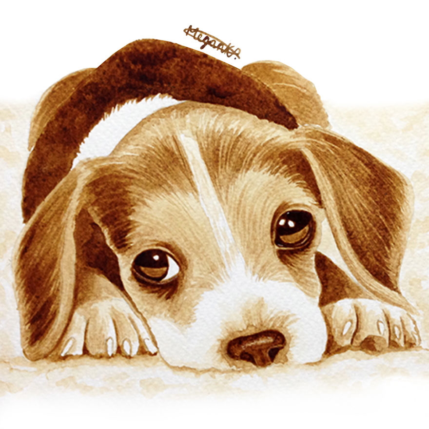 I Paint People And Animal Portraits Using Coffee I Paint People And Animal Portraits Using Coffee