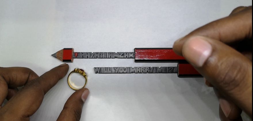 Unique Way To Propose Using A Pencil Sculpture Artwork Unique Way To Propose Using A Pencil Sculpture Artwork