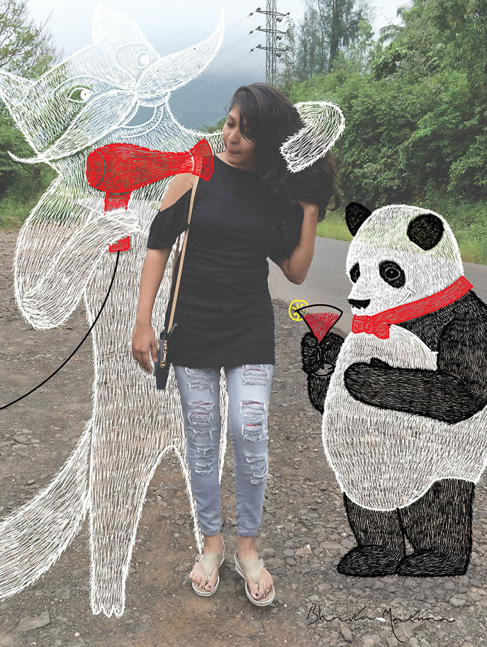 When Boredom Strikes, I Doodle On My Friends Photos!