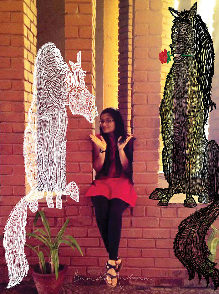 When Boredom Strikes, I Doodle On My Friends Photos!