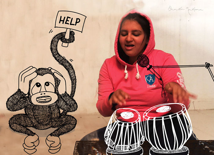 When Boredom Strikes, I Doodle On My Friends Photos!