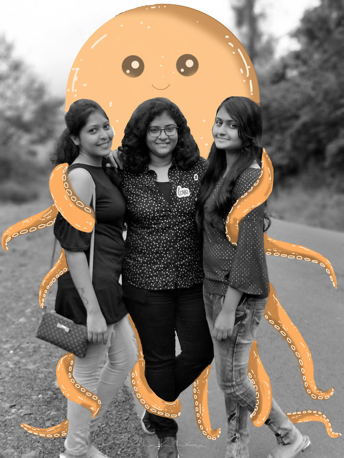 When Boredom Strikes, I Doodle On My Friends Photos!